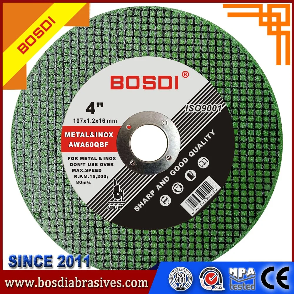 4" Yuri Single Net Cutting Wheel for India Market, OEM Cutting Disc, 107X1.2X16mm