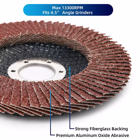 6-Zoll-Fächerscheibe aus rotem Aluminiumoxid zum Polieren von Holz